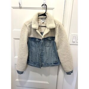 Forever 21 Half Sherpa / Half Jean Jacket